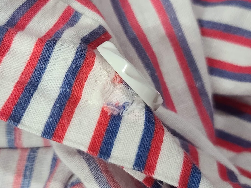 Red White and Blue Stripe Patriotic Dress with USN Sweetheart Buttons(B-48' W-41.5' H-50') — image 19