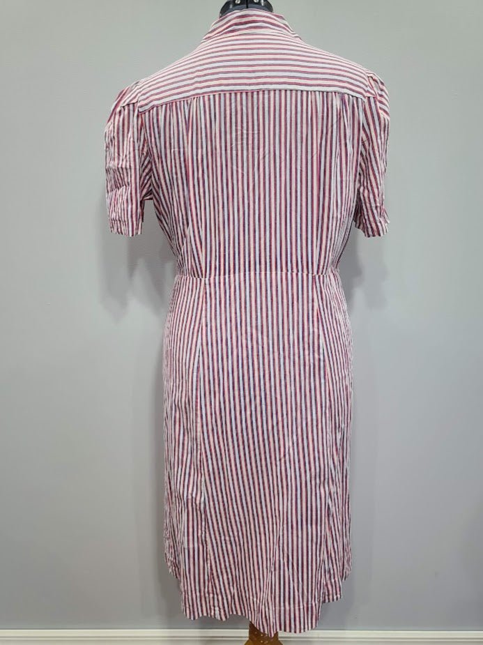 Red White and Blue Stripe Patriotic Dress with USN Sweetheart Buttons(B-48' W-41.5' H-50') — image 7