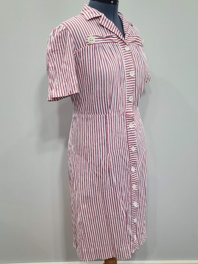 Red White and Blue Stripe Patriotic Dress with USN Sweetheart Buttons(B-48' W-41.5' H-50') — image 8