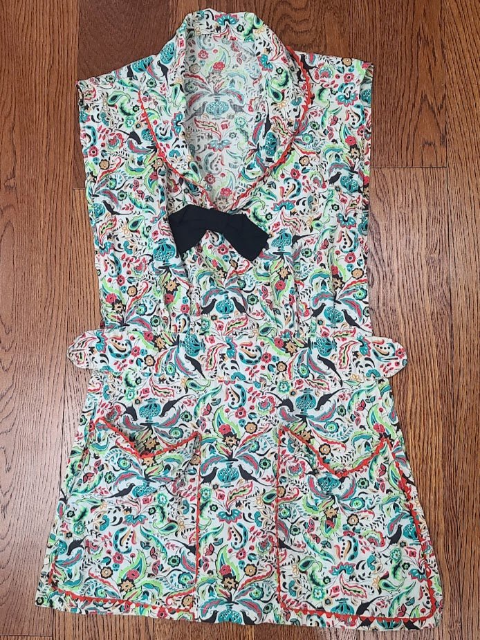 Black Dress with Novelty Print Apron(B-36' W-30' H-35.5') — image 15