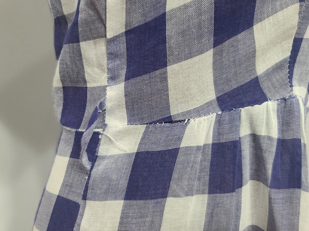 Blue and White Plaid Dress(B-36' W-27' H-39') — image 16