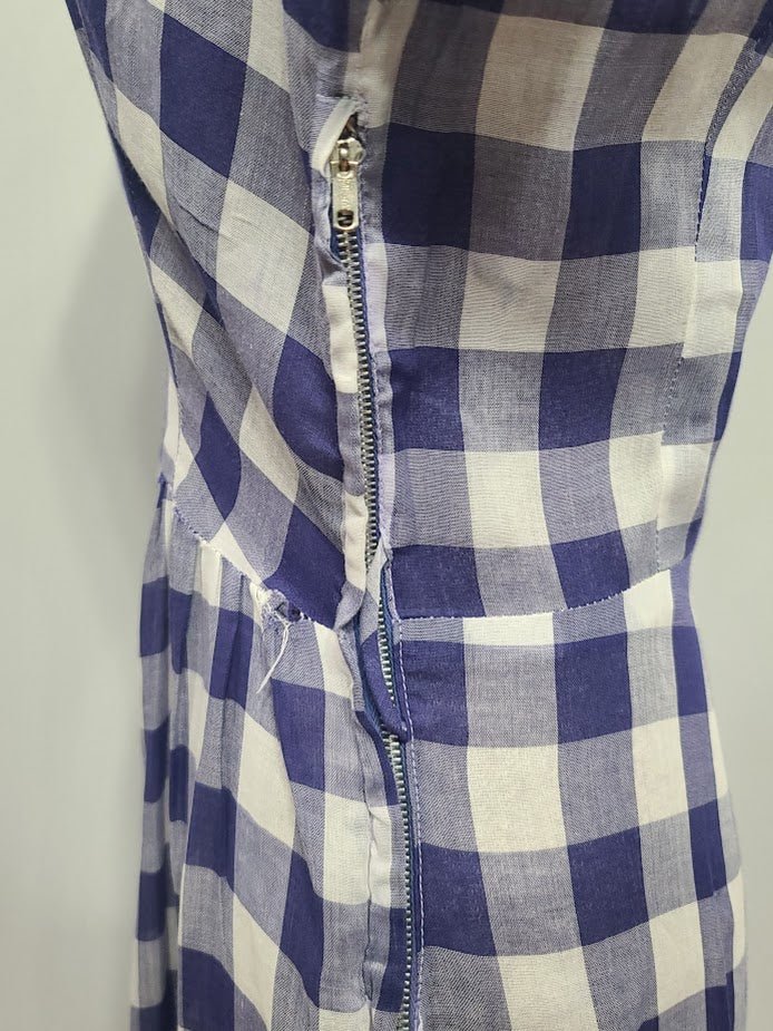 Blue and White Plaid Dress(B-36' W-27' H-39') — image 17
