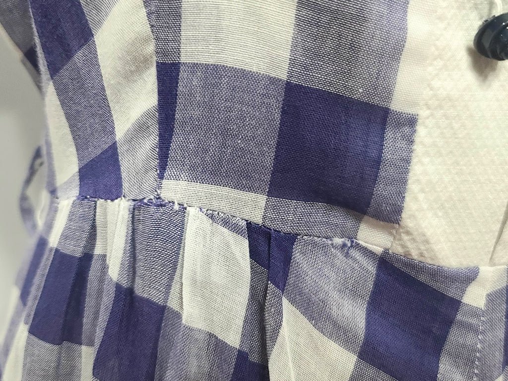 Blue and White Plaid Dress(B-36' W-27' H-39') — image 6