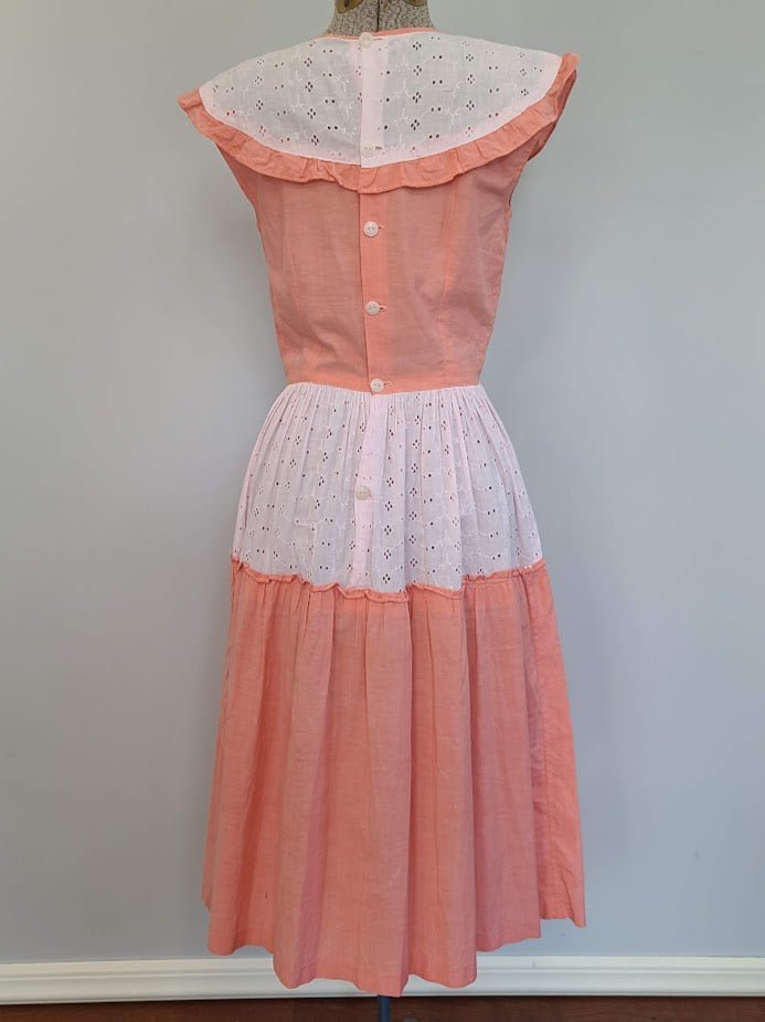Pink and White Eyelet Dress(B-34' W-24' H-40') — image 3
