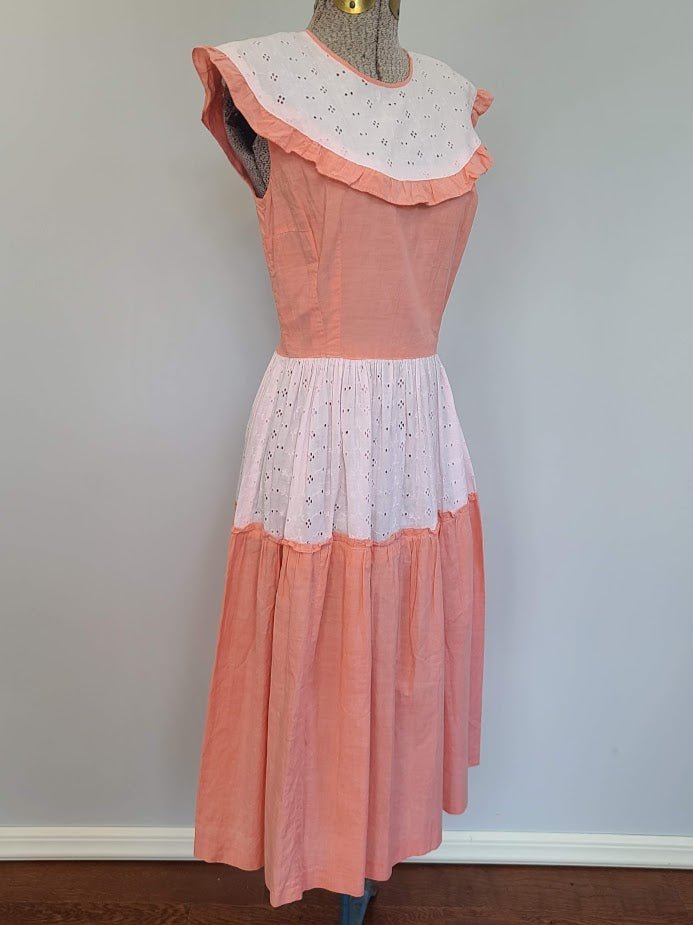 Pink and White Eyelet Dress(B-34' W-24' H-40') — image 4