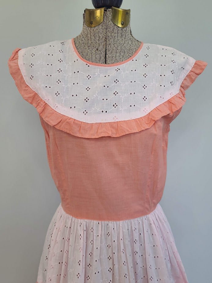 Pink and White Eyelet Dress(B-34' W-24' H-40') — image 5