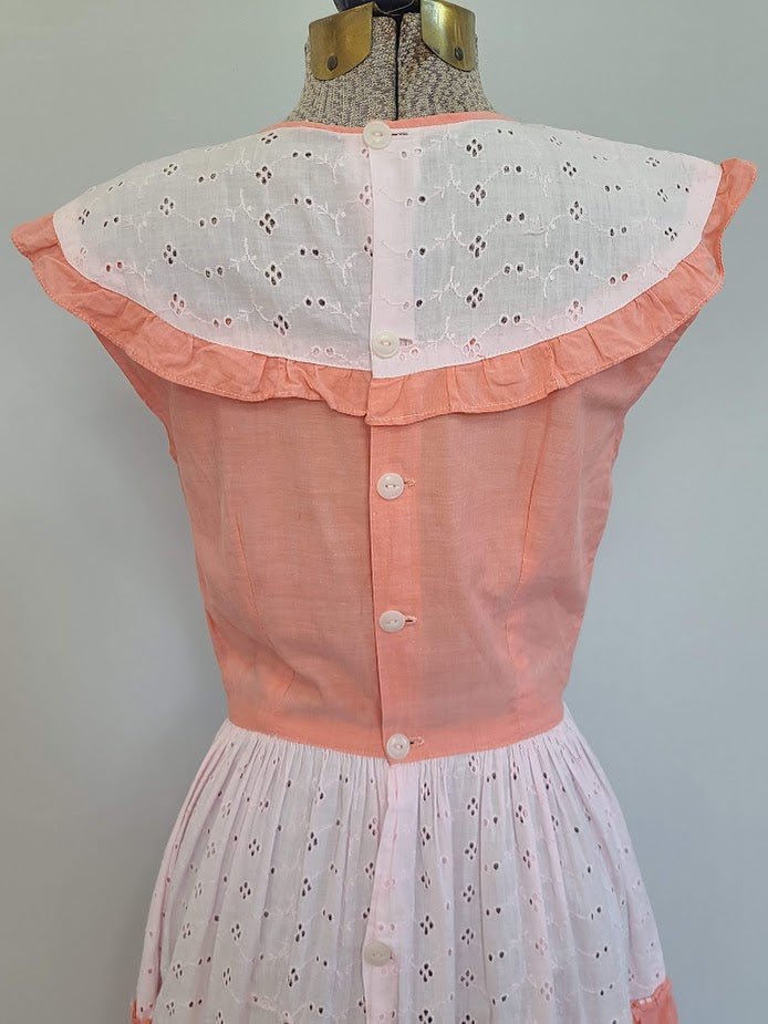 Pink and White Eyelet Dress(B-34' W-24' H-40') — image 7