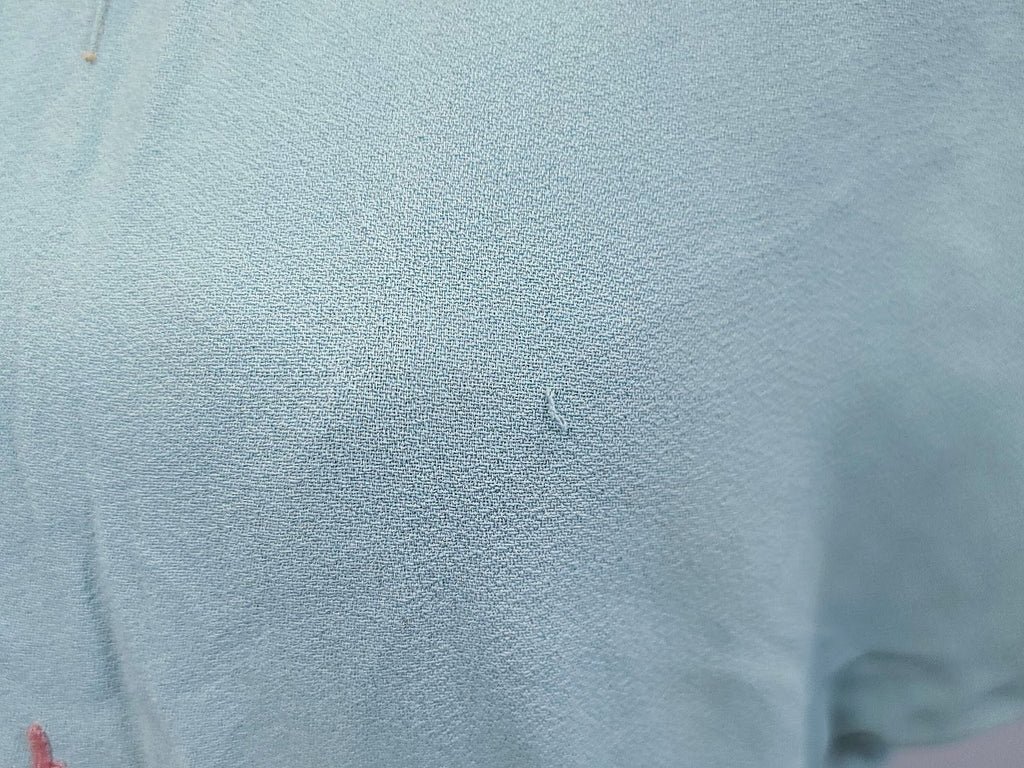 Robin's Egg Blue Dress with Pink Fan Design(B-33' W-24' H-32') — image 10