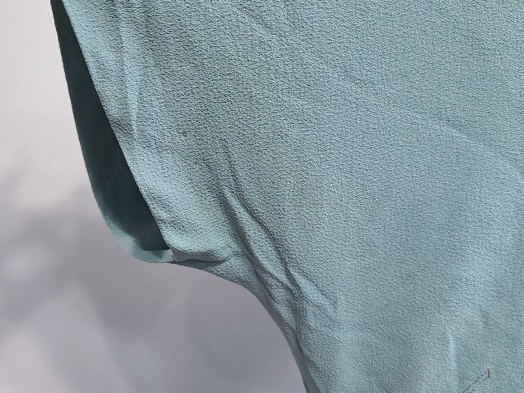 Robin's Egg Blue Dress with Pink Fan Design(B-33' W-24' H-32') — image 12