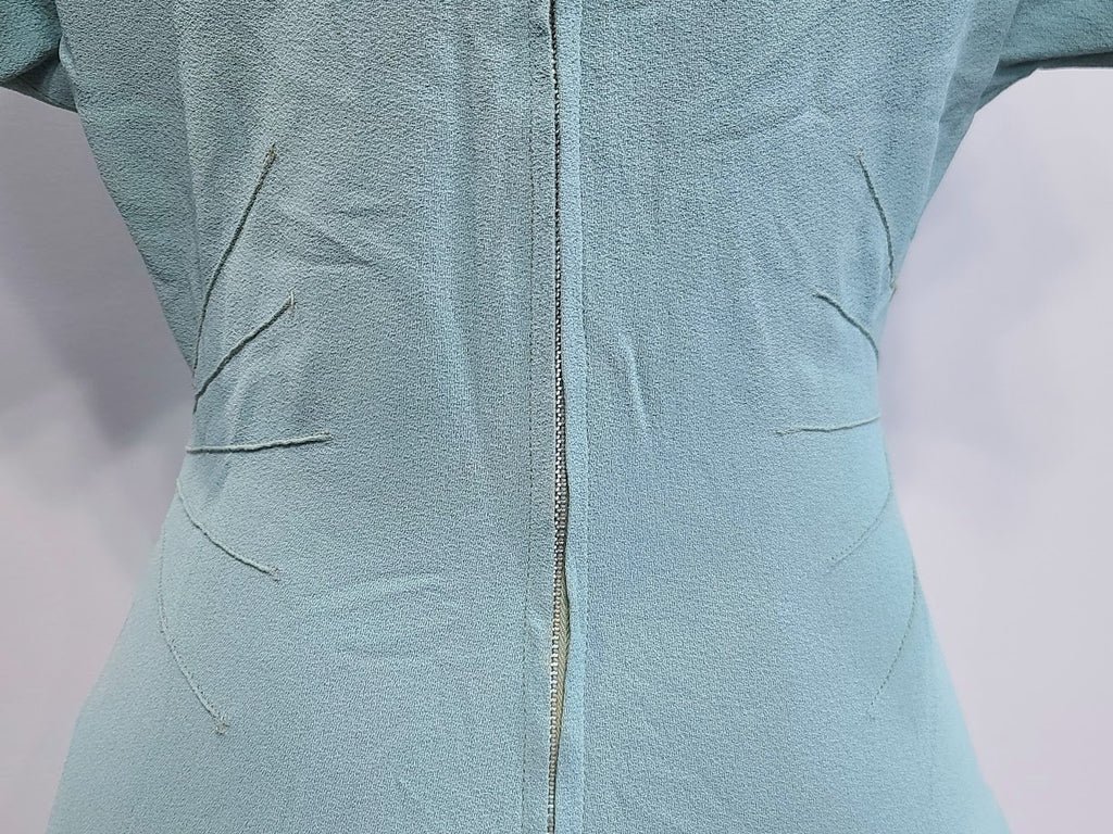 Robin's Egg Blue Dress with Pink Fan Design(B-33' W-24' H-32') — image 24