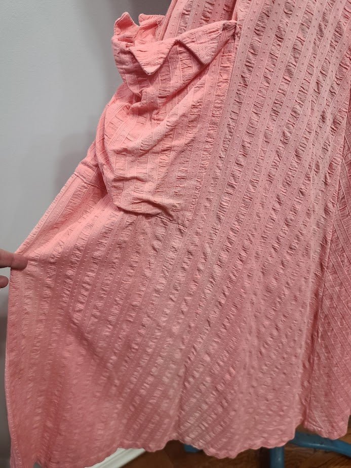 Pink Seersucker Sleeveless Dress(B-33' W-26') — image 10