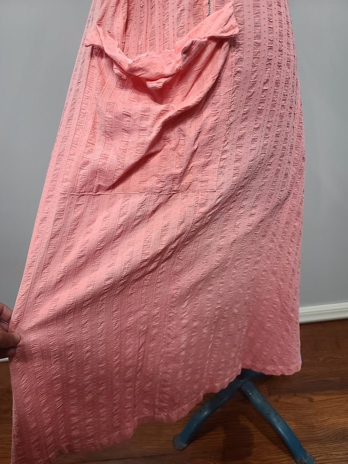 Pink Seersucker Sleeveless Dress(B-33' W-26') — image 12