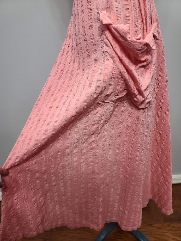 Pink Seersucker Sleeveless Dress(B-33' W-26') — image 13