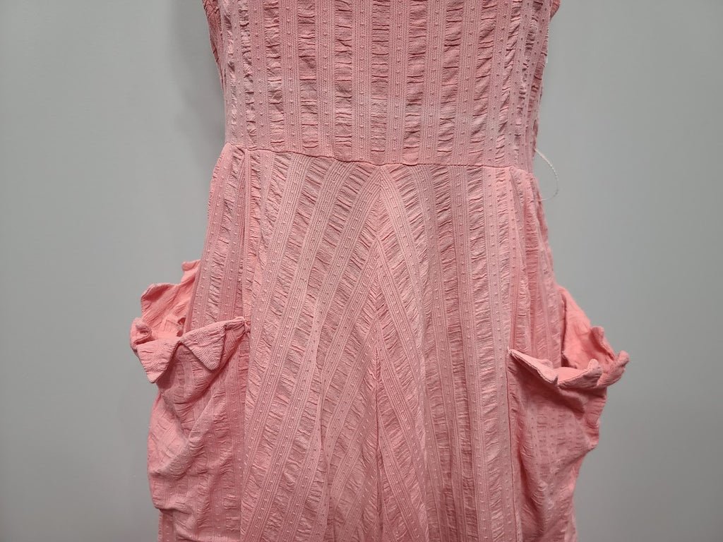Pink Seersucker Sleeveless Dress(B-33' W-26') — image 6