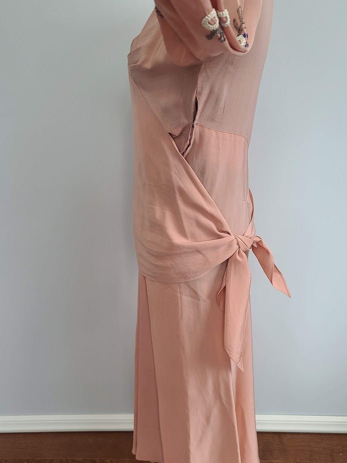 Pink Dress with Beading on Sleeves (Unique Style)(B-36' W-25'-31.5' H-35') — image 13