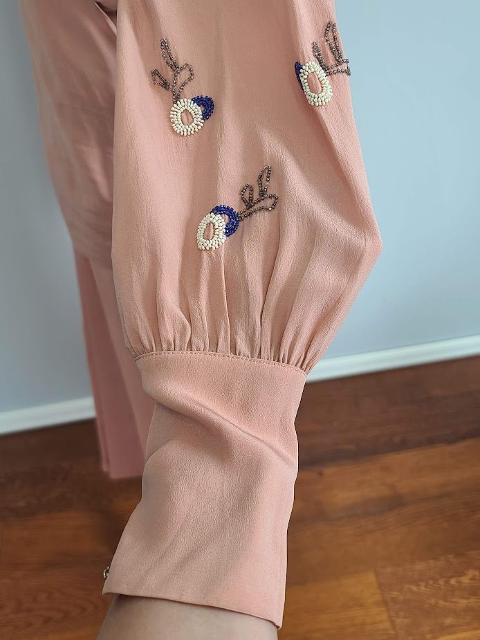 Pink Dress with Beading on Sleeves (Unique Style)(B-36' W-25'-31.5' H-35') — image 15