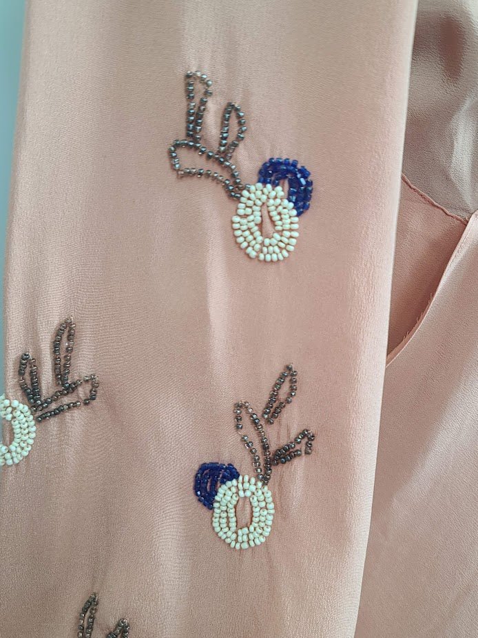 Pink Dress with Beading on Sleeves (Unique Style)(B-36' W-25'-31.5' H-35') — image 18