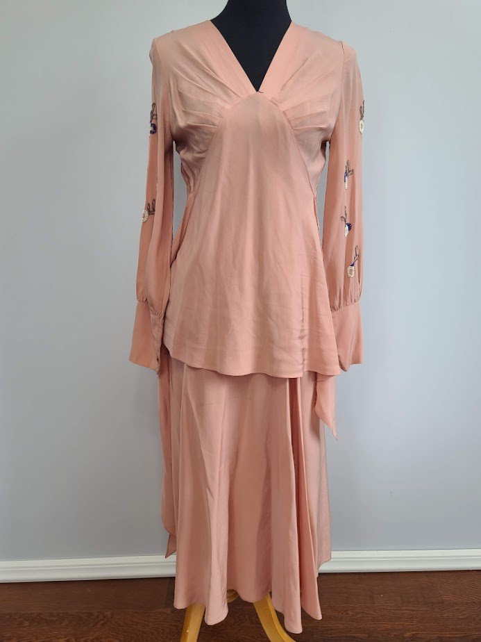 Pink Dress with Beading on Sleeves (Unique Style)(B-36' W-25'-31.5' H-35') — image 22