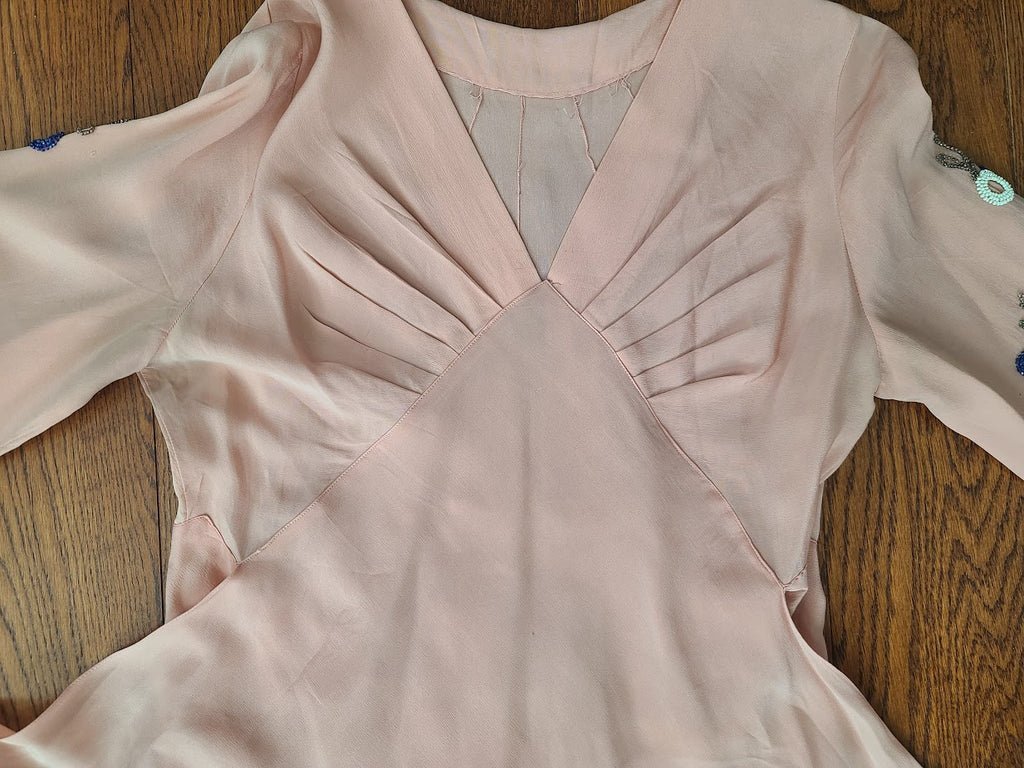 Pink Dress with Beading on Sleeves (Unique Style)(B-36' W-25'-31.5' H-35') — image 30