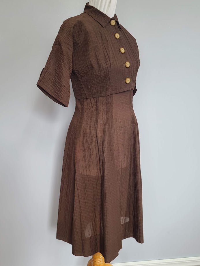 Brown Seersucker Dress & Bolero Jacket(B-37' W-30' H-46') — image 10