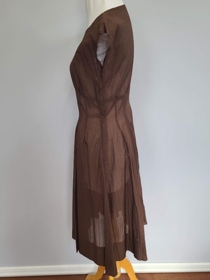 Brown Seersucker Dress & Bolero Jacket(B-37' W-30' H-46') — image 5