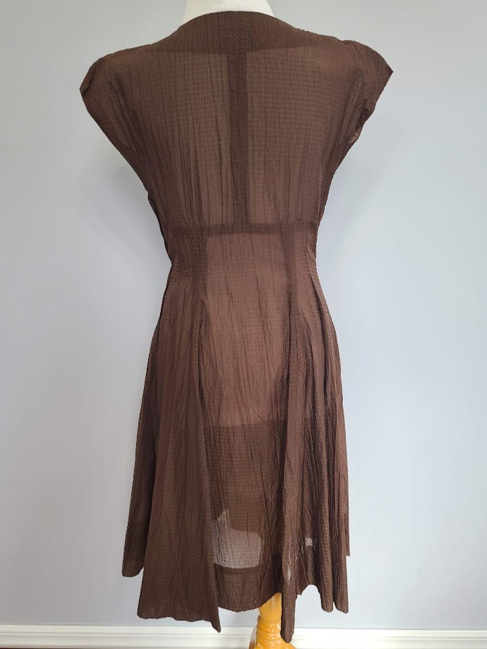 Brown Seersucker Dress & Bolero Jacket(B-37' W-30' H-46') — image 7