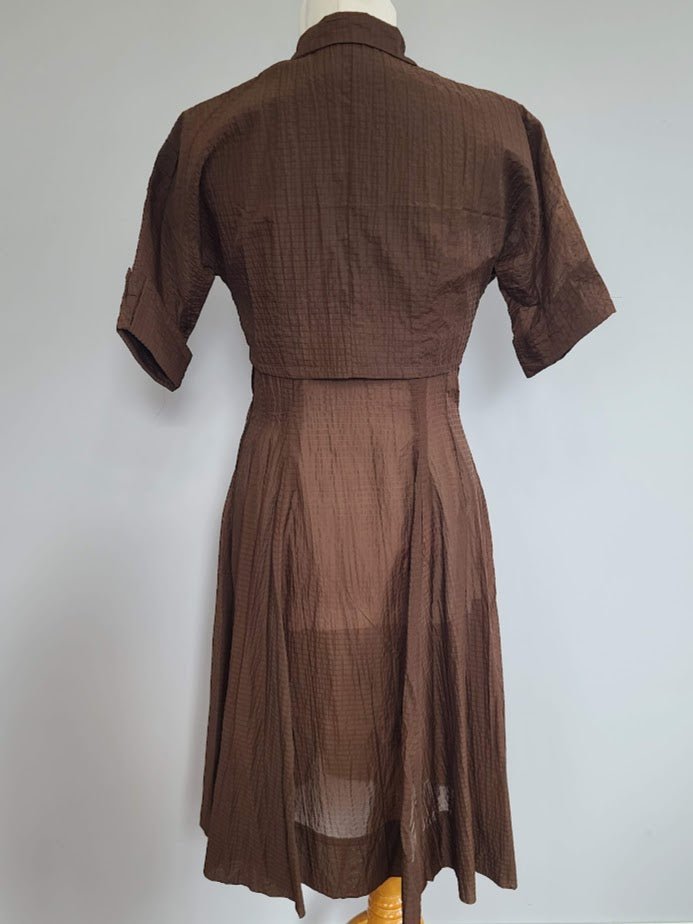 Brown Seersucker Dress & Bolero Jacket(B-37' W-30' H-46') — image 8