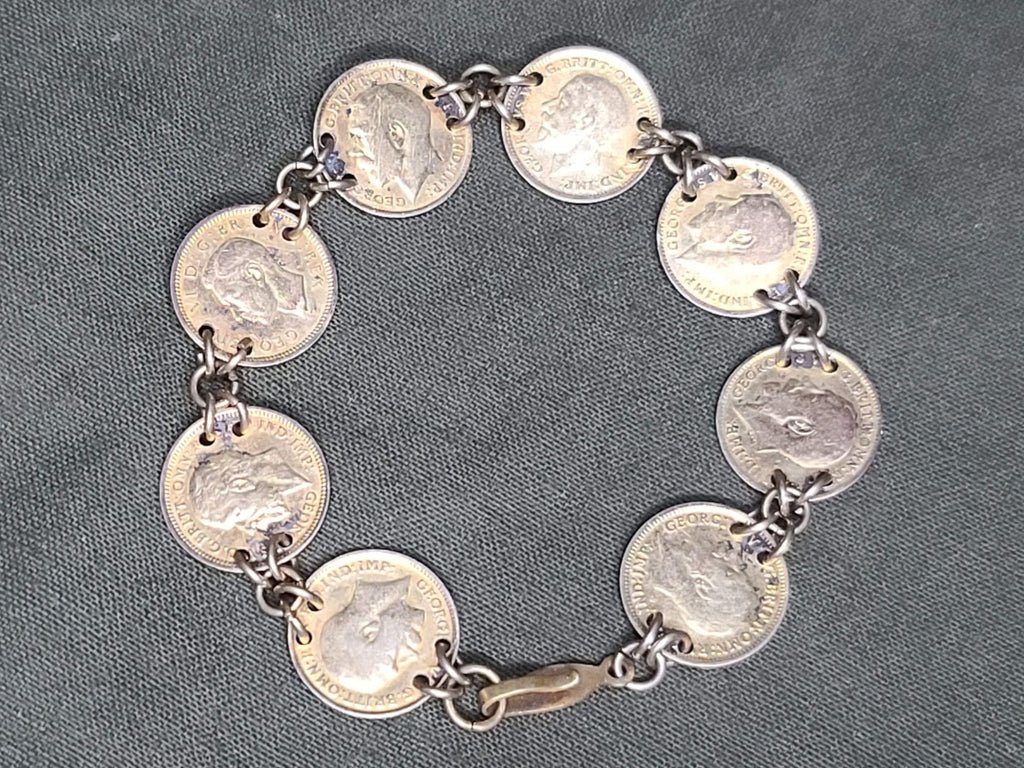 British India Coin Bracelet (Dates from 1912 to 1938) — image 2