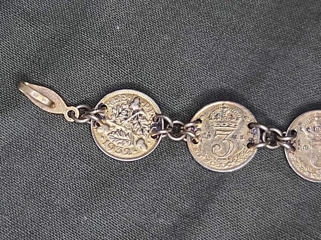 British India Coin Bracelet (Dates from 1912 to 1938) — image 3
