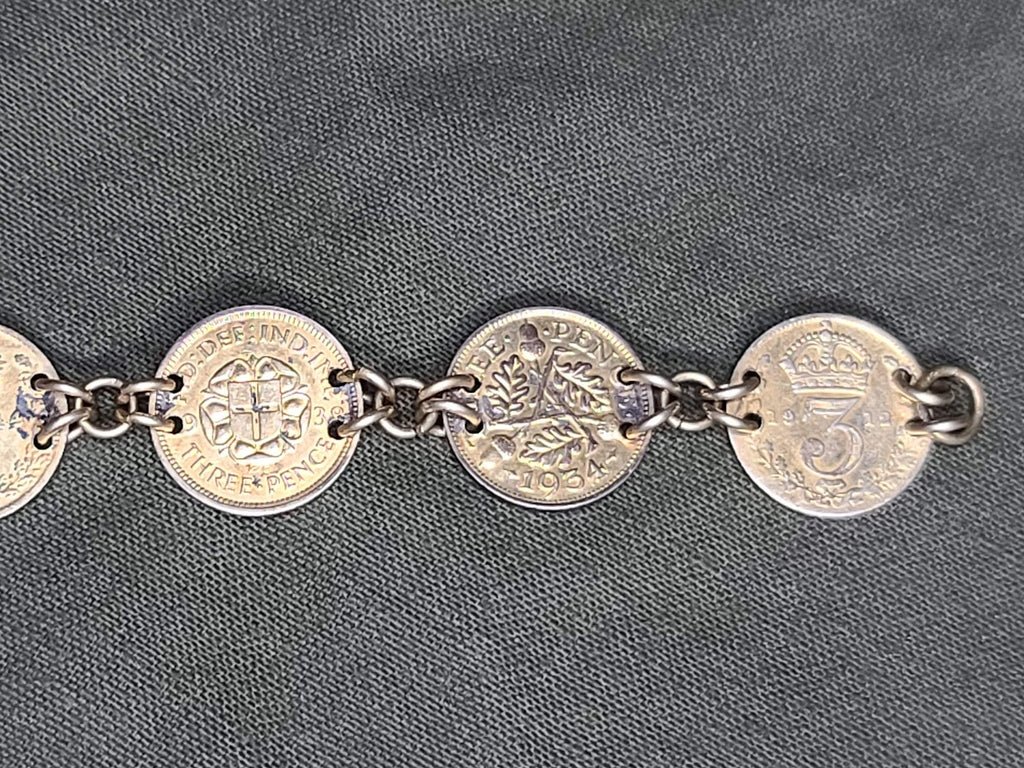 British India Coin Bracelet (Dates from 1912 to 1938) — image 5