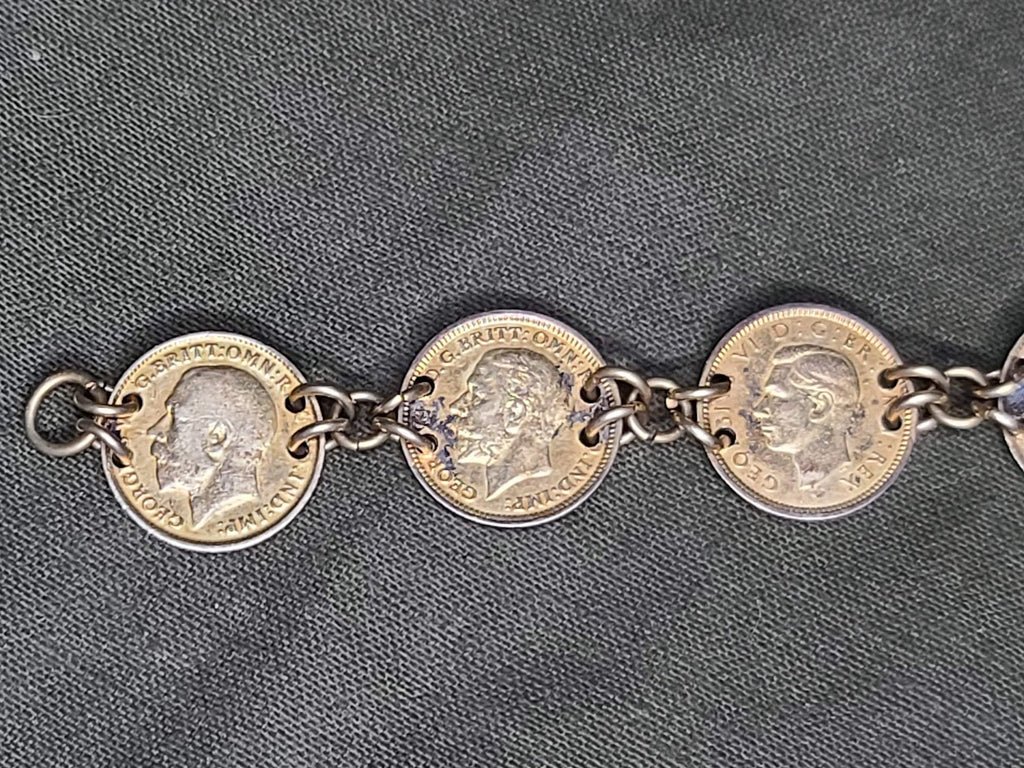 British India Coin Bracelet (Dates from 1912 to 1938) — image 6