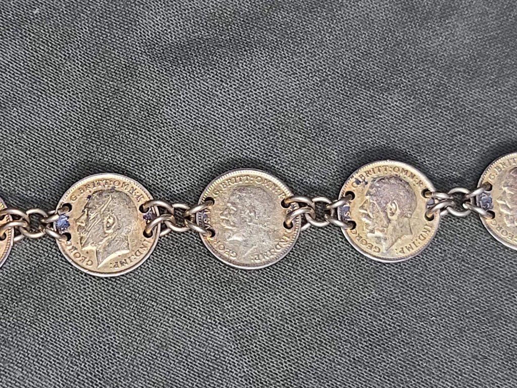 British India Coin Bracelet (Dates from 1912 to 1938) — image 7