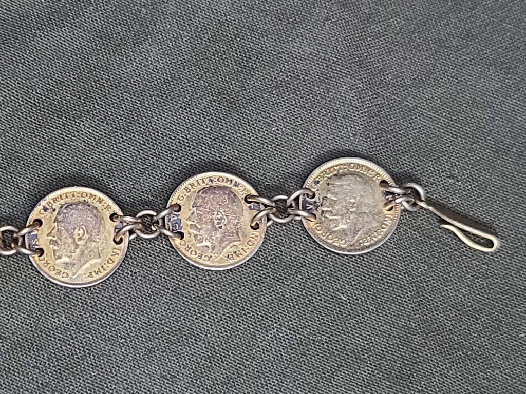 British India Coin Bracelet (Dates from 1912 to 1938) — image 8