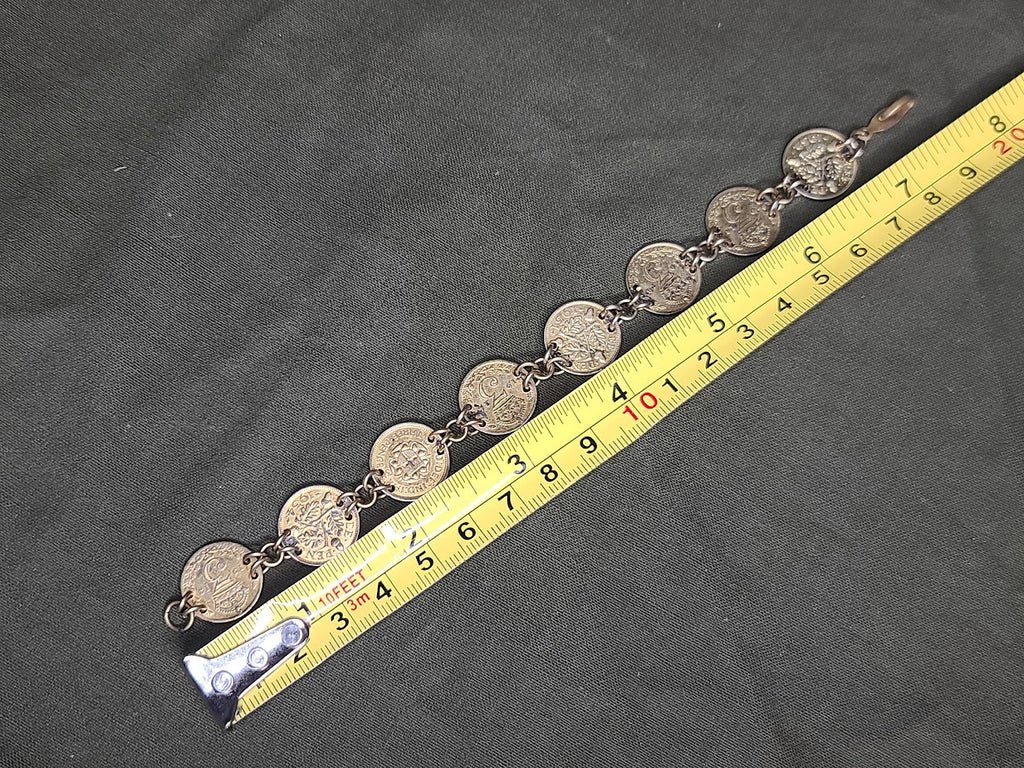 British India Coin Bracelet (Dates from 1912 to 1938) — image 9