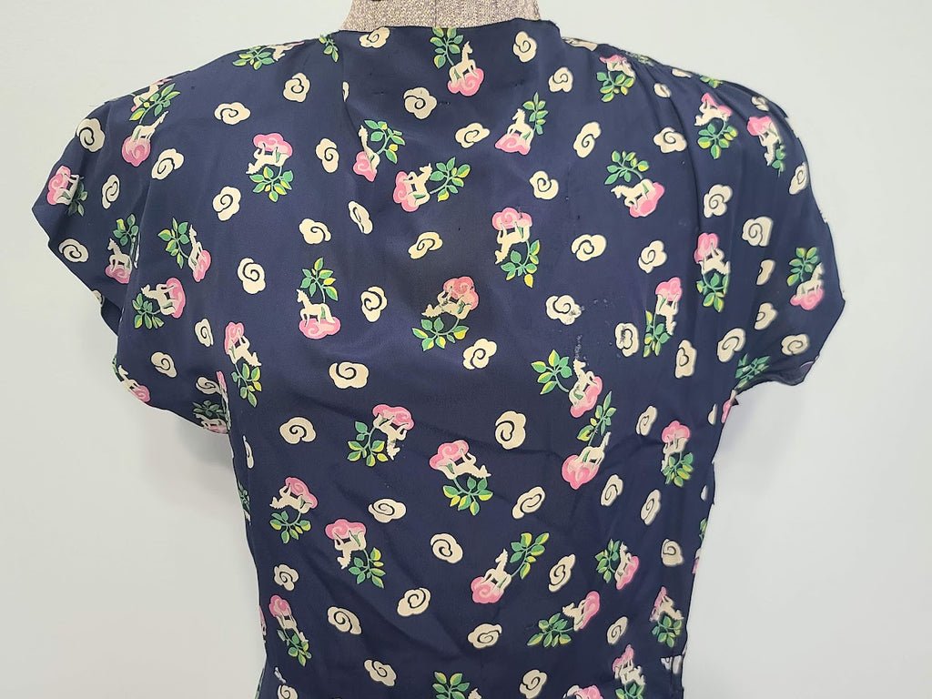 Horse Novelty Print Peplum Dress (as-is)(B-34' W-26' H-33') — image 5