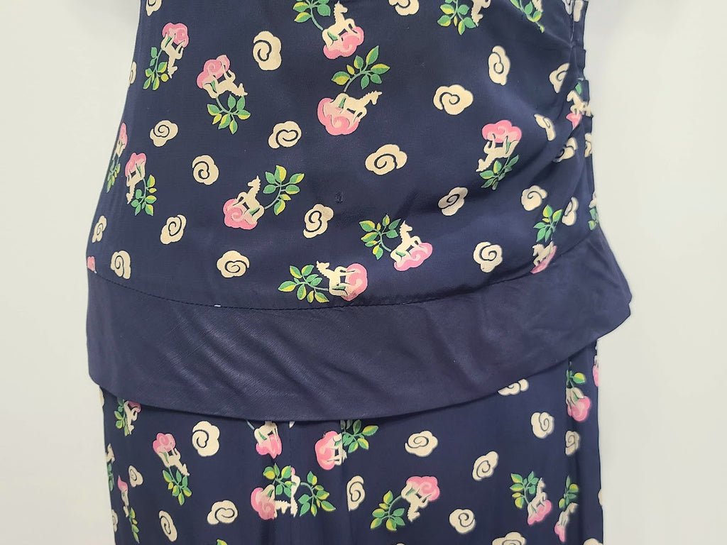 Horse Novelty Print Peplum Dress (as-is)(B-34' W-26' H-33') — image 6