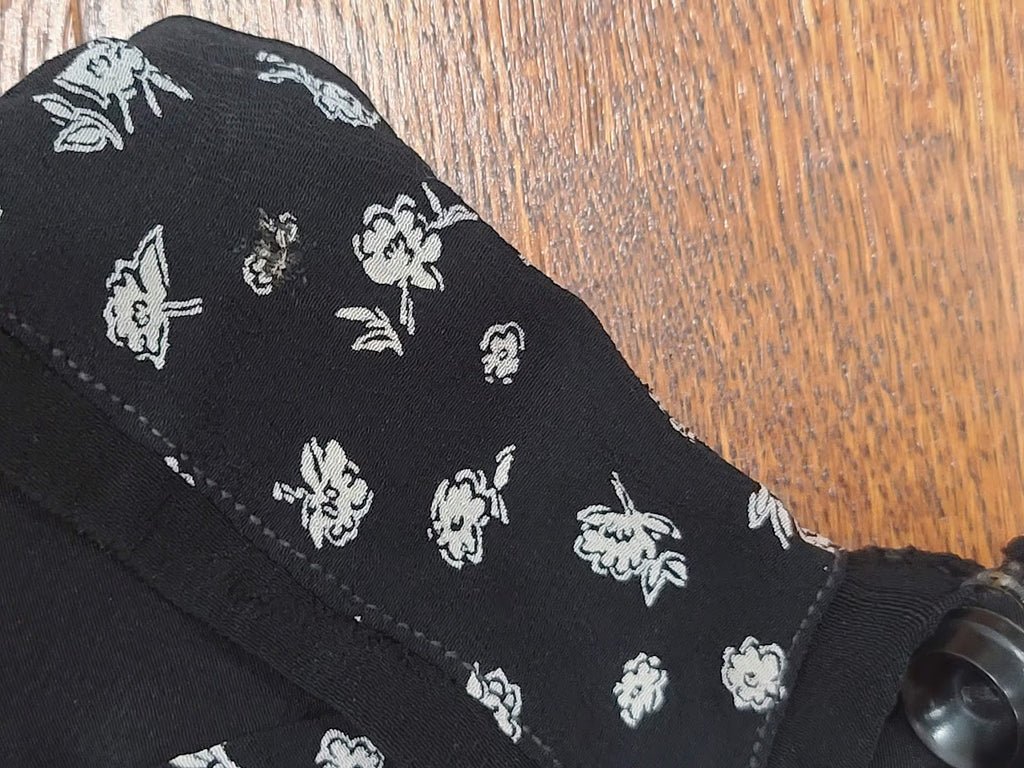 German Black Flower Print Dress(B-35' W-28' H-35') — image 14