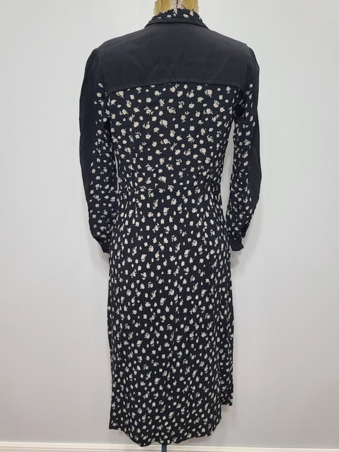 German Black Flower Print Dress(B-35' W-28' H-35') — image 3