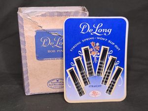 DeLong Hairpins on Card Dated 1941