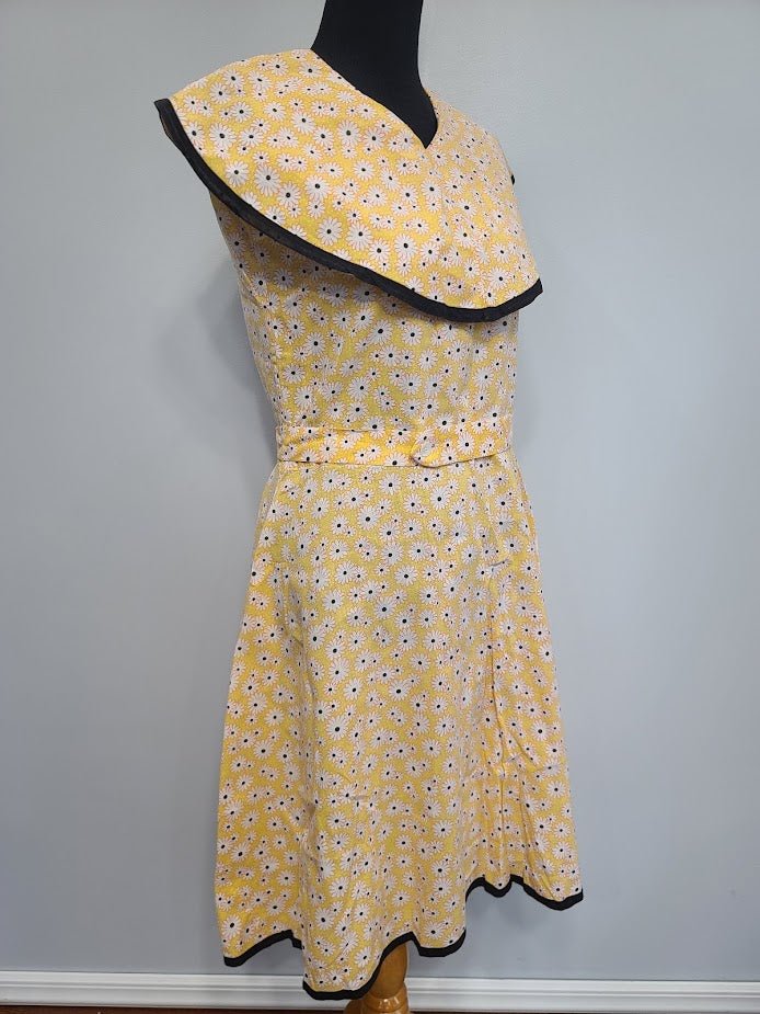 Handmade Yellow Sunflower Print Dress(B-36' W-34' H-44') — image 2