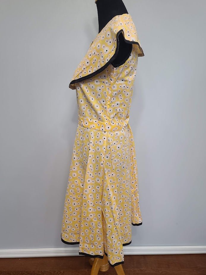 Handmade Yellow Sunflower Print Dress(B-36' W-34' H-44') — image 3