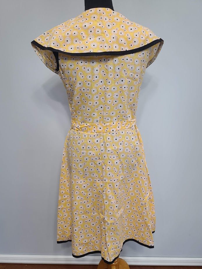 Handmade Yellow Sunflower Print Dress(B-36' W-34' H-44') — image 4