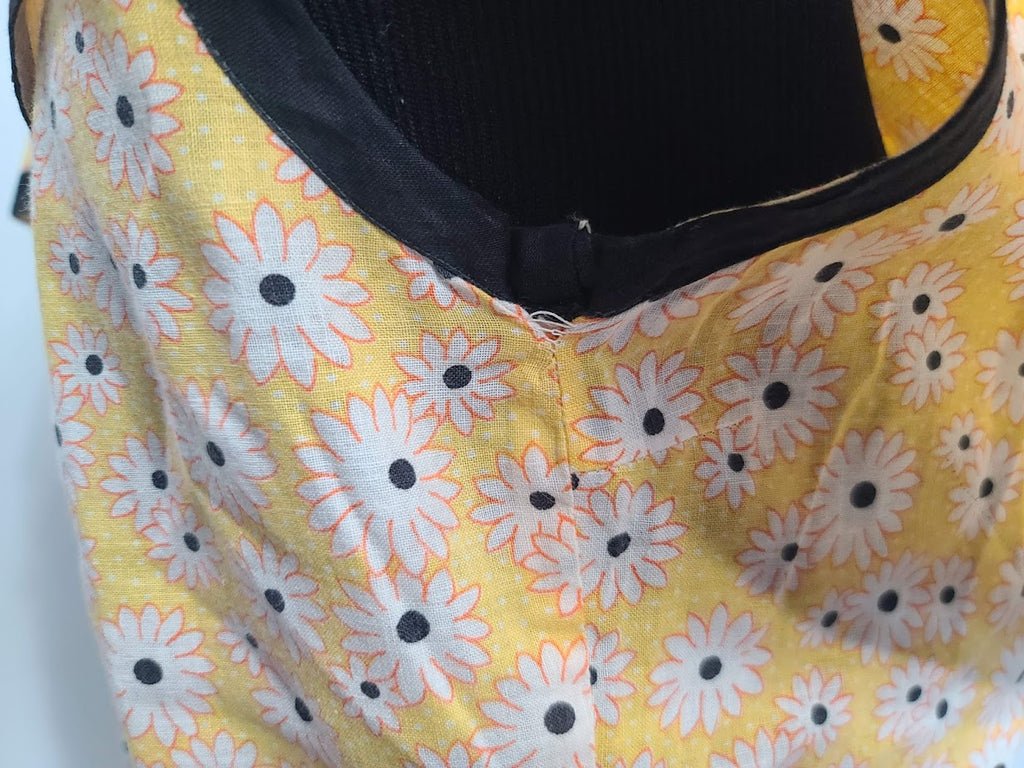 Handmade Yellow Sunflower Print Dress(B-36' W-34' H-44') — image 9