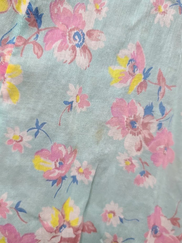 Light Blue Handmade Floral Dress(B-35.5' W-31' H-41') — image 5