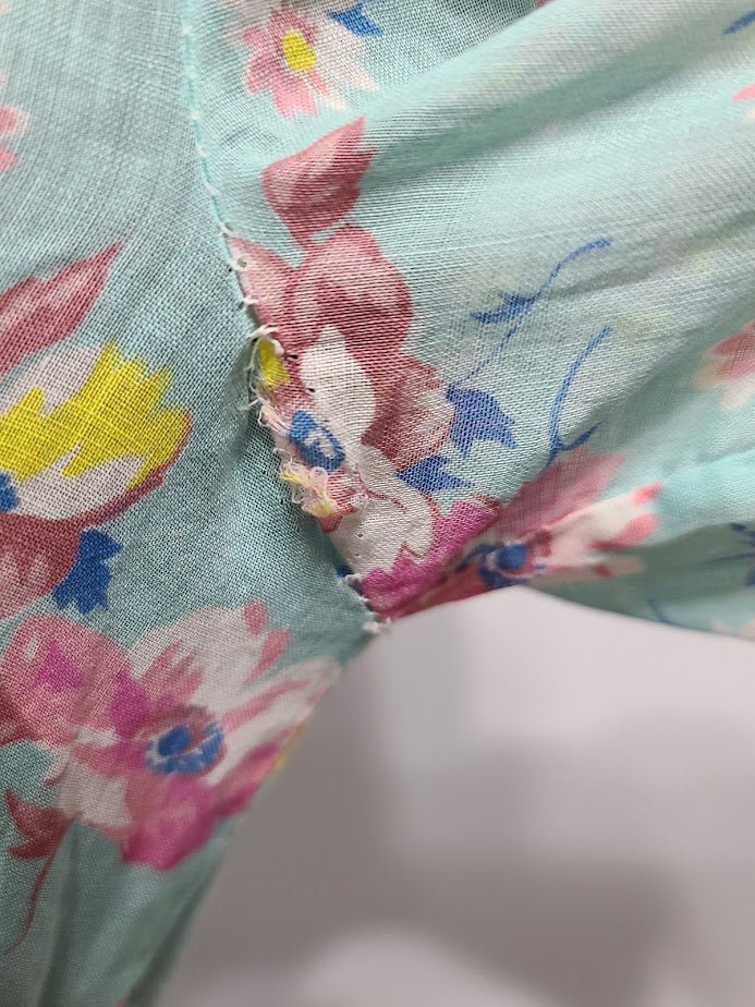 Light Blue Handmade Floral Dress(B-35.5' W-31' H-41') — image 7