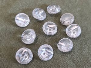10 Glass Buttons (1/2' Diameter)