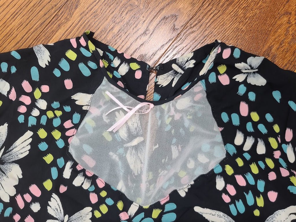 Butterfly Novelty Print Peplum Dress(B-41' W-32' H-38') — image 17