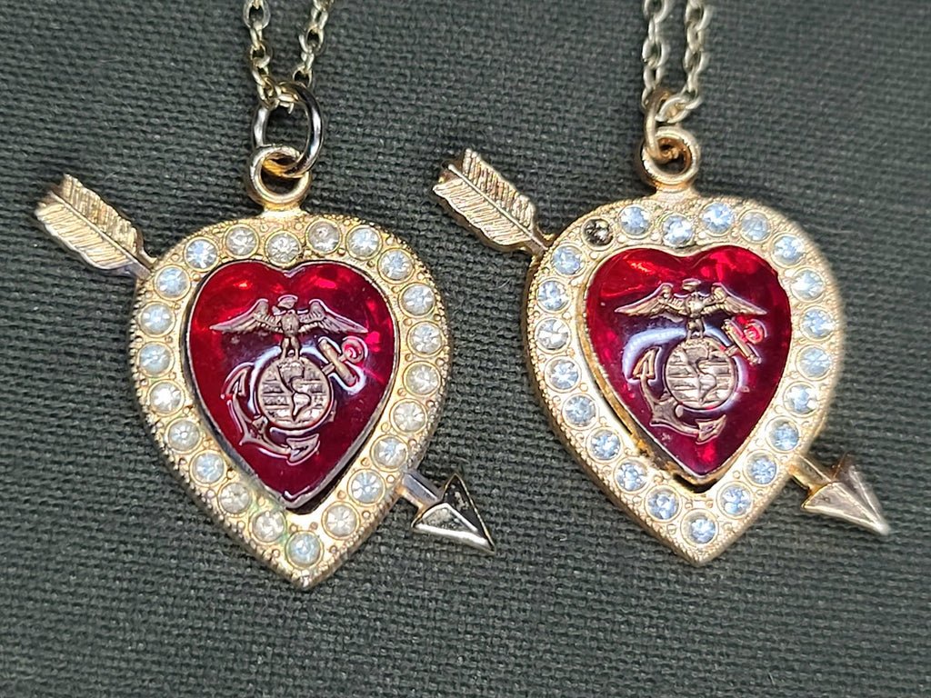 Marines Rhinestone Heart Necklace — image 6