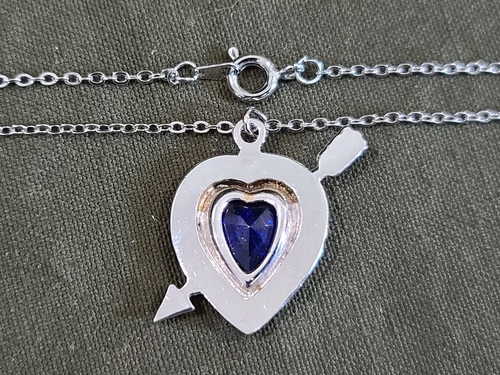 Air Corps Rhinestone Heart Necklace — image 2