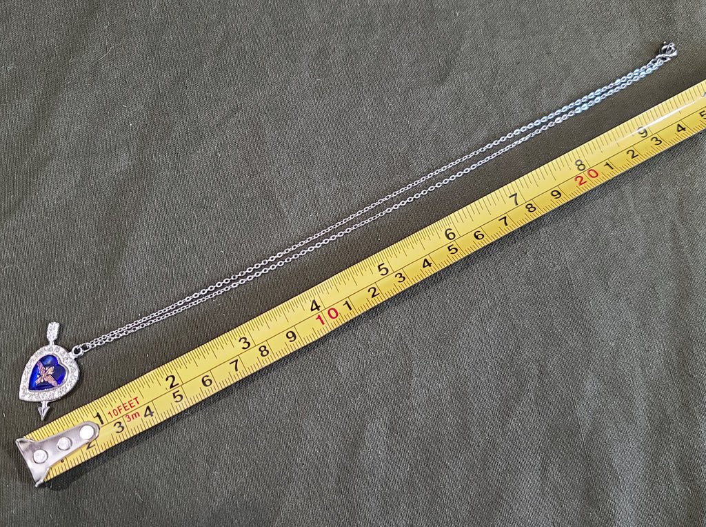 Air Corps Rhinestone Heart Necklace — image 3